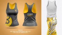 279+ Womens Tank Top Premium PSD Mockup Halfside View Smart Layer PSD