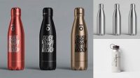 2790+ Textured Metallic Bottle PSD Mockup Advanced Free Graphic Template