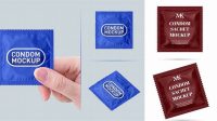 2795+ Square Condom Sachet PSD Mockup Halfside View Mockup PSD Free Download