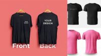 2796+ T Shirt Front And Back Mockup Easy Editable