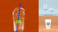 2802+ Clear Plastic Cup Mockup Easy Editable