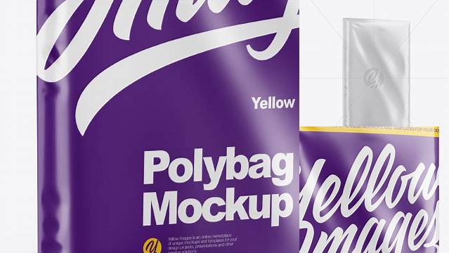 2804+ Polybag PSD Mockup Half Side View Elegant Free Template