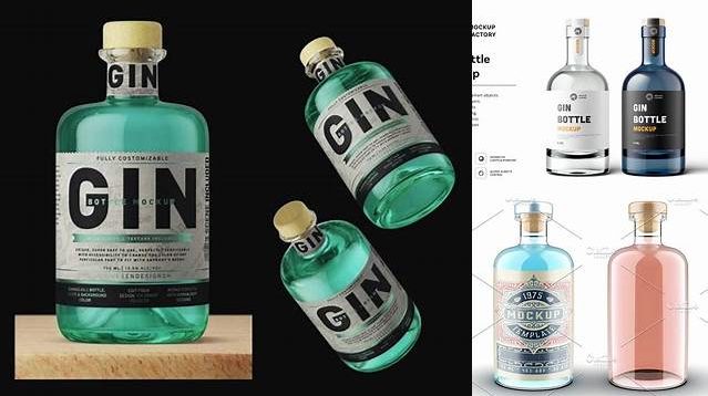 2807+ Gin Bottle Mockup Psd Free Free PSD Mockup Resource