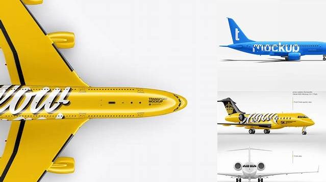 281+ Aircraft PSD Mockup Top view Creative Photoshop Resources