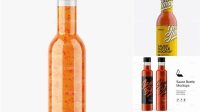 2811+ Hot Chilli Sauce Bottle with Shrink Band PSD Mockup Smart Layer Mockup Free