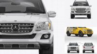 2816+ Mercedes-Benz ML PSD Mockup Front view Custom Graphic Mockup File