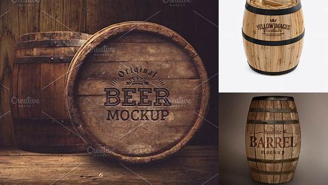 2818+ Barrel Mockup Free Mockup Templates