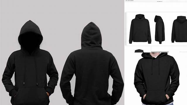 2819+ Hoodie Hitam Polos Depan Belakang Free PSD