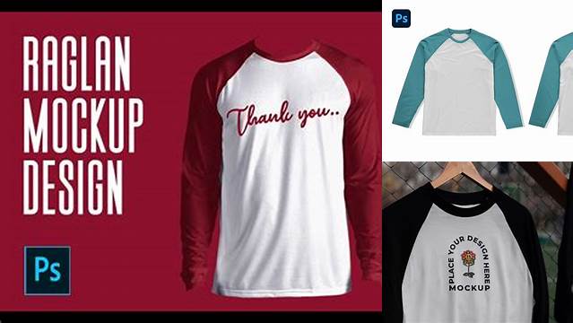 2822+ Mock Up Kaos Raglan Free PSD for Designers