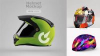 2824+ Bike Helmet Mockup Stylish Free PSD