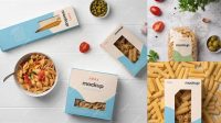 2828+ Pasta Packaging Mockup Easy Editable