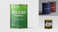 2830+ Glossy Tea Tin Can PSD Mockup Download Free PSD