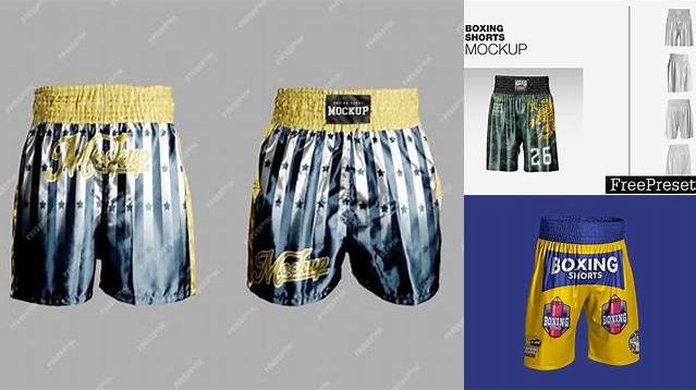 2833+ Boxing Shorts Mockup Free PSD