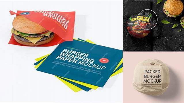 2834+ Burger Wrapping Paper Mockup Free Customizable PSD Templates