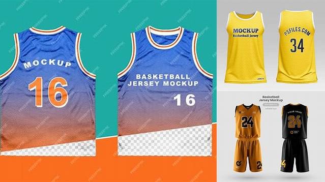 2835+ Basketball Jersey PSD Mockup Back View Digital Photoshop Free Mockup