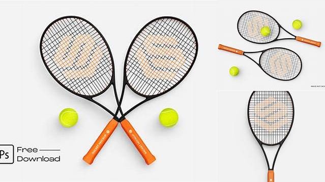 2835+ Tennis Racket PSD Mockup Front View Fully Editable PSD Template