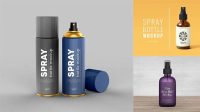 2841+ 15ml Metallic Spray Bottle PSD Mockup Fully Layered PSD Freebie