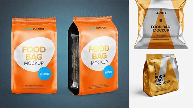 2842+ Metallic Food Bag PSD Mockup Download Free PSD