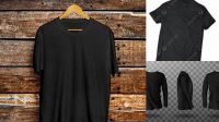 2845+ Mockup Baju Hitam Photoshop Resource Free