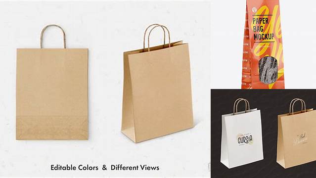 2848+ Matte Paper Bag PSD Mockup Half Side View Modern and Unique Freebie PSD