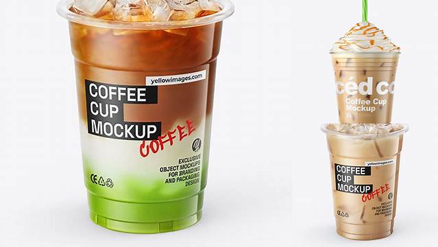 2851+ Iced Coffee Cup Mockup Free High-Quality Editable PSD