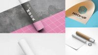 2851+ Rolled Paper Mockup Easy Editable