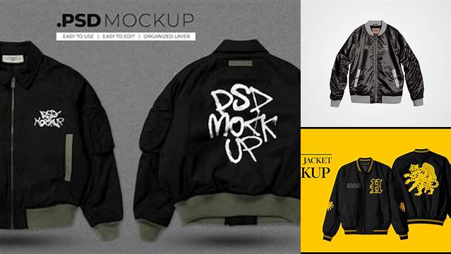 2852+ Bomber Jacket Mockup Psd Free Download Hight Resolution