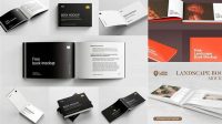 2852+ Free Landscape Book Mockup PSD Free Download