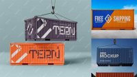 2852+ Shipping Container Mockup Free Advanced Editable PSD