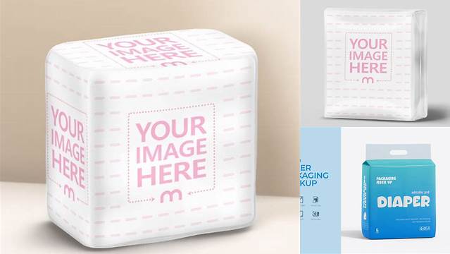 2854+ Diaper Packaging Mockup High Resolution