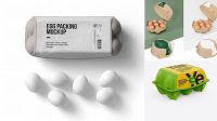 2854+ Egg Carton PSD Mockup Front 3/4 View Download Free PSD