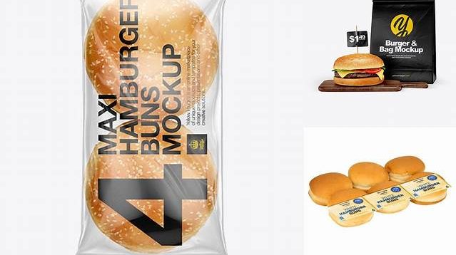 2857+ Hamburger Buns 6 Pack PSD Mockup Versatile PSD Mockup File