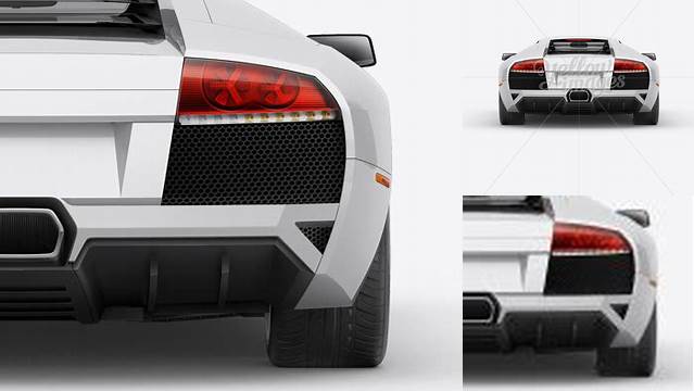 2857+ Lamborghini Murciélago PSD Mockup Back View PSD Free Download