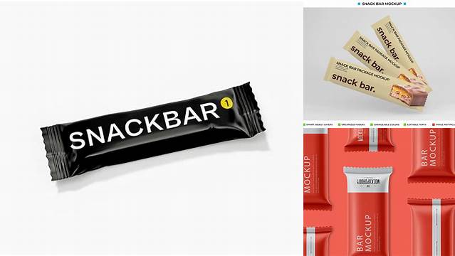 286+ Small Kraft Snack Bar PSD Mockup Front View Elegant and Stylish Free PSD