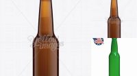 2861+ 275ml Longneck Amber Bottle PSD Mockup Layered Photoshop Template