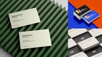 2861+ Two Paper Business Cards PSD Mockup Smart Layer PSD