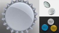 2864+ Metallic Bottle Cap Top View Photoshop PSD Free for Designers