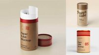 2864+ Paper Tube PSD Mockup Half Side View Download Free