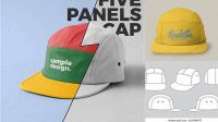 2865+ 5 Panel Cap Mockup Creative PSD Resources