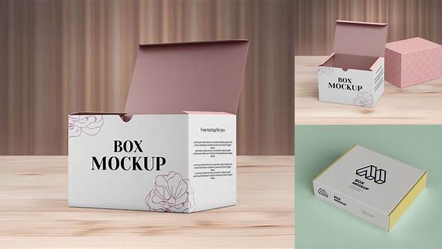 2870+ Closed Box PSD Mockup Top View Creative Layered Design File