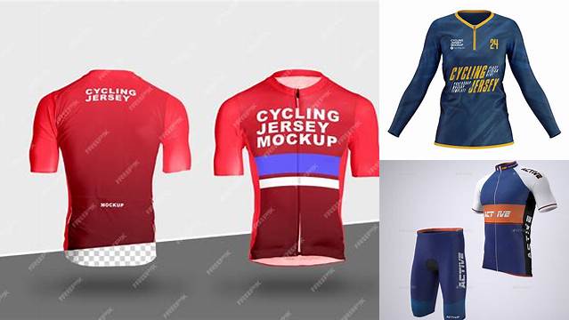 2870+ Women`s Cycling Jersey PSD Mockup Front View Elegant High-Resolution Design File