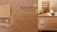 2871+ Buckwheat Package PSD Mockup Easy Editable