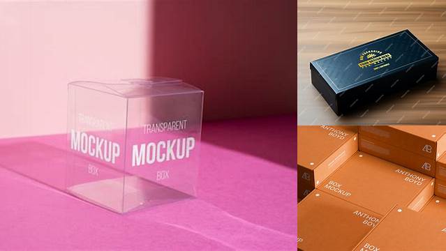 2872+ Transparent Box Mockup PSD Download