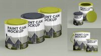 2875+ Paint Tin PSD Mockup High-Angle Shot High-End Professional PSD Resources