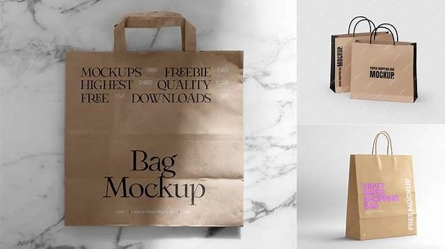 2876+ Paper Shopping Bag PSD Mockup / Half Side View Stylish PSD for Free