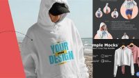 2879+ Crop Top Hoodie Mockup Free Free PSD Mockup Resource