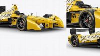 2884+ Formula E Racing Car 2016 PSD Mockup Half Side View Creative and Modern PSD Freebie