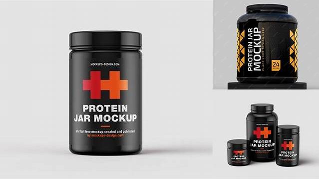 2885+ 4.59LB Protein Jar PSD Mockup Elegant Free Template