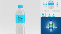 2888+ 500ml PET Water Bottle PSD Mockup Front View Smart Layer PSD