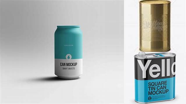 2889+ 4L Gold Can PSD Mockup Photoshop Freebie